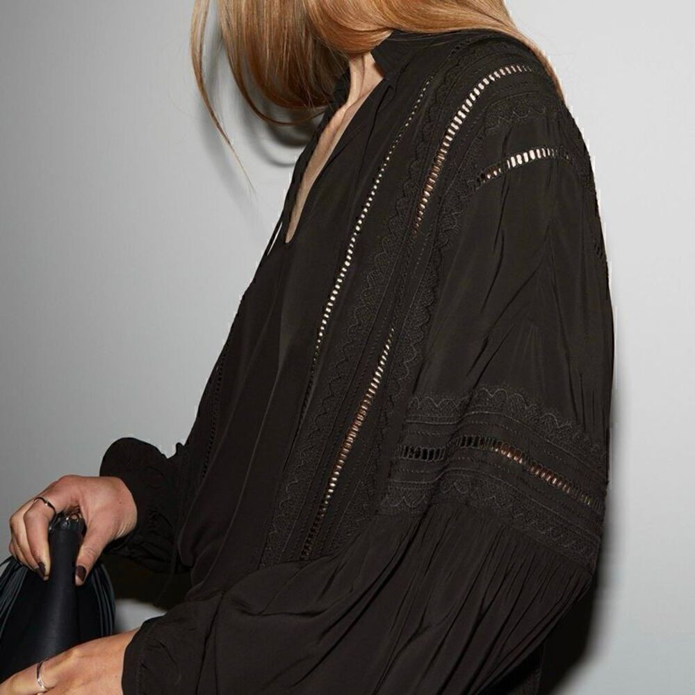 Aritzia & Other Stories Relaxed Embroidery Blouse Size S - Picture 3 of 9